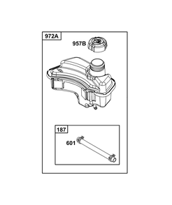 Fuel Supply Group Diagram and Parts List for 9P702-0061-H5  Briggs and Stratton Engine